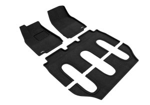 Tesla Model X Floor Mat Set - Front, Rear and Third Row - 3D MAXpider - Elegant Series - Black - `16-`17 Tesla Model X Floor Mat Set - Front, Rear and Third Row - 3D MAXpider - Elegant Series - Black - `16-`17